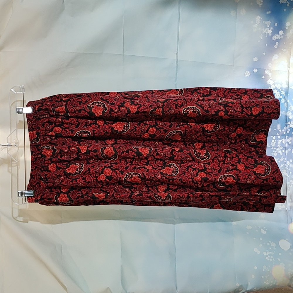 Classic Expression Red Paisley skirt. Size 24